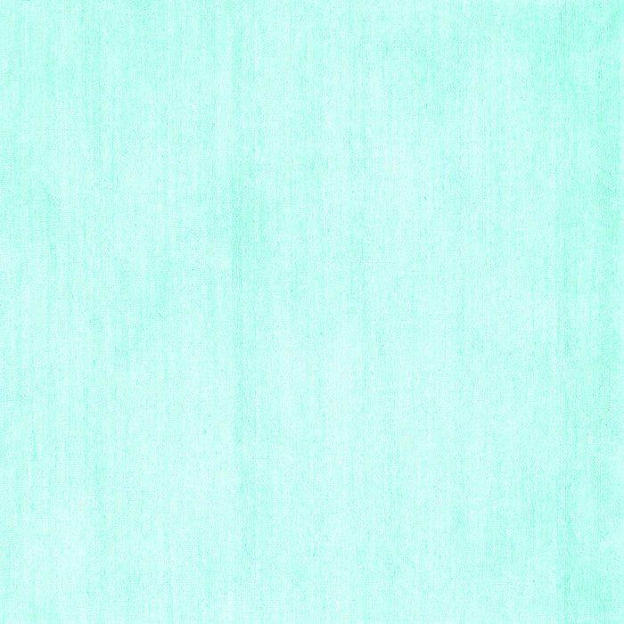 Square Machine Washable Solid Turquoise Modern Area Rugs, wshcon127turq