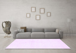 Machine Washable Solid Purple Modern Area Rugs in a Living Room, wshcon127pur