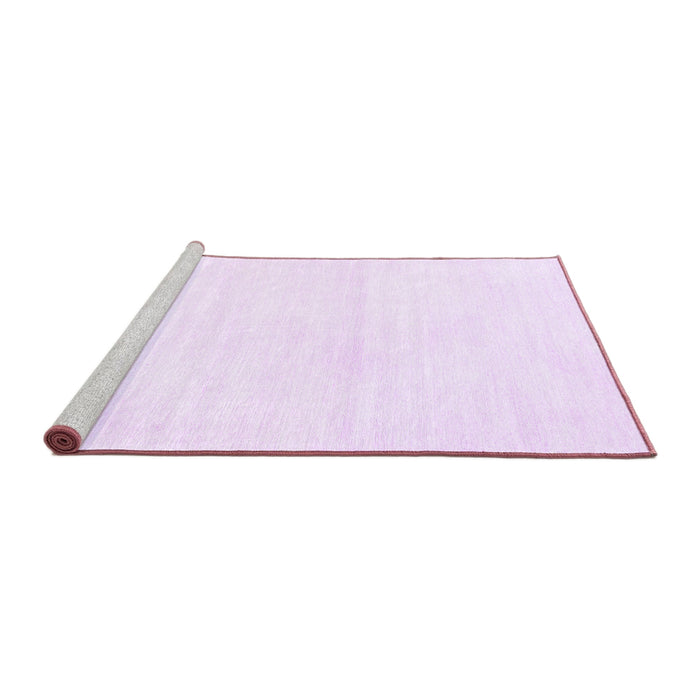 Sideview of Machine Washable Solid Purple Modern Area Rugs, wshcon127pur