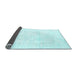 Sideview of Solid Light Blue Modern Rug, con127lblu