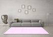 Machine Washable Solid Pink Modern Rug in a Living Room, wshcon127pnk