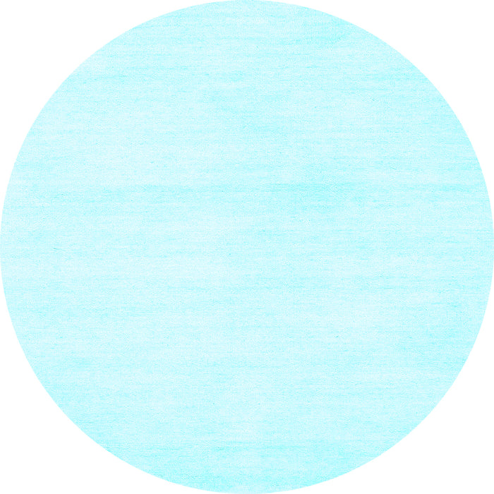 Round Solid Light Blue Modern Rug, con127lblu