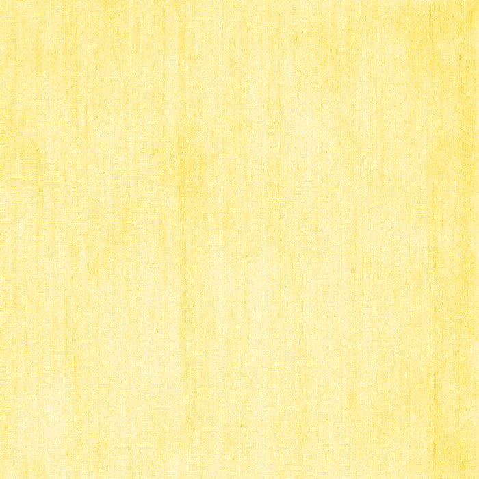 Square Machine Washable Solid Yellow Modern Rug, wshcon127yw