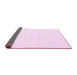 Sideview of Solid Pink Modern Rug, con127pnk