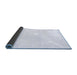 Sideview of Solid Blue Modern Rug, con127blu