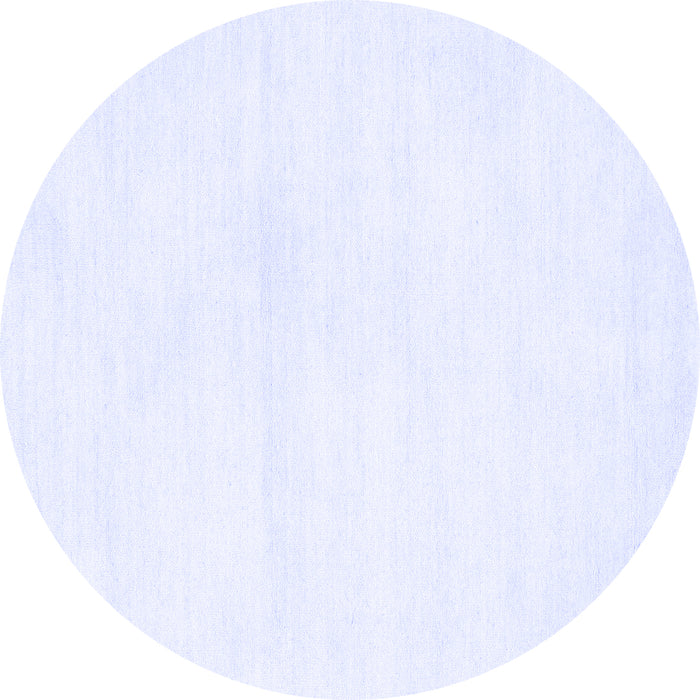 Round Solid Blue Modern Rug, con127blu