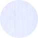 Round Solid Blue Modern Rug, con127blu