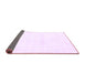 Sideview of Solid Purple Modern Rug, con127pur