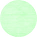 Round Solid Emerald Green Modern Rug, con127emgrn