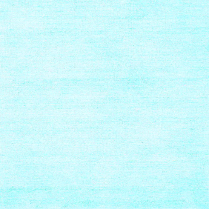 Square Machine Washable Solid Light Blue Modern Rug, wshcon127lblu