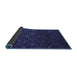 Sideview of Abstract Blue Contemporary Rug, con1280blu