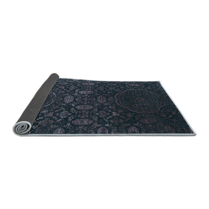 Sideview of Abstract Light Blue Contemporary Rug, con1280lblu