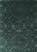 Abstract Turquoise Contemporary Rug, con1280turq