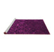 Sideview of Machine Washable Abstract Pink Contemporary Rug, wshcon1280pnk