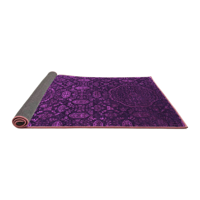 Sideview of Abstract Purple Contemporary Rug, con1280pur
