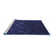 Sideview of Machine Washable Abstract Blue Contemporary Rug, wshcon1280blu