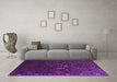 Machine Washable Abstract Purple Contemporary Area Rugs in a Living Room, wshcon1280pur