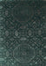 Machine Washable Abstract Turquoise Contemporary Area Rugs, wshcon1280turq