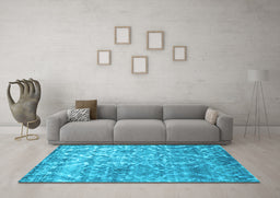 Machine Washable Abstract Light Blue Contemporary Rug in a Living Room, wshcon1281lblu