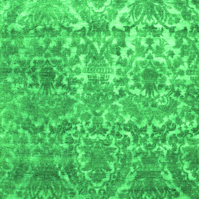 Serging Thickness of Machine Washable Abstract Green Contemporary Area Rugs, wshcon1281grn