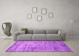 Machine Washable Abstract Pink Contemporary Rug in a Living Room, wshcon1281pnk