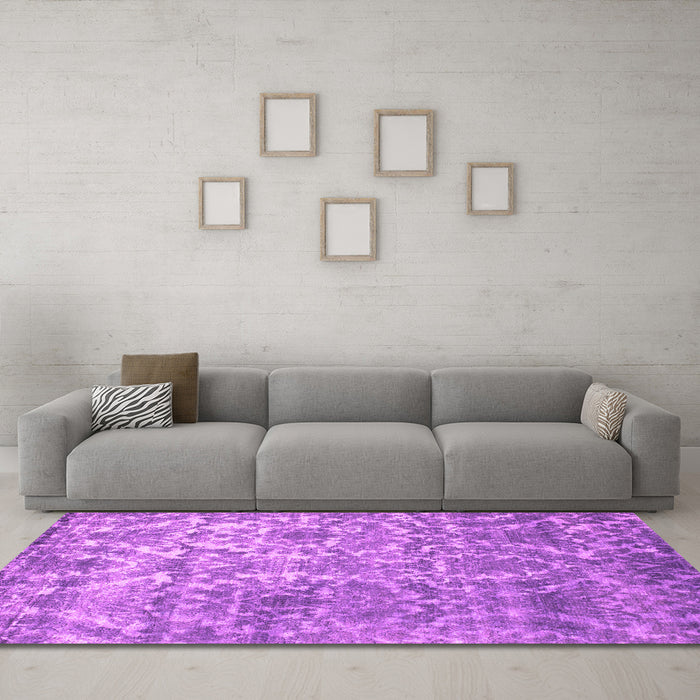 Machine Washable Abstract Pink Contemporary Rug in a Living Room, wshcon1281pnk