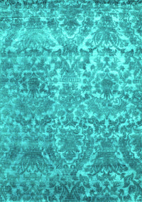 Abstract Turquoise Contemporary Rug, con1281turq