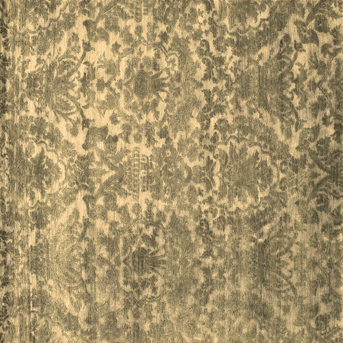 Square Abstract Brown Contemporary Rug, con1281brn