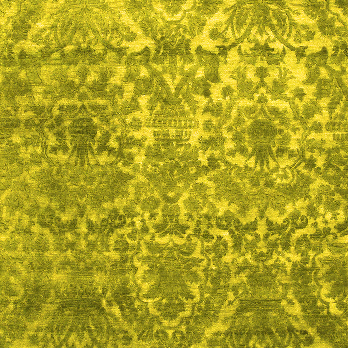 Machine Washable Abstract Yellow Contemporary Rug, wshcon1281yw