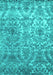 Machine Washable Abstract Turquoise Contemporary Area Rugs, wshcon1281turq