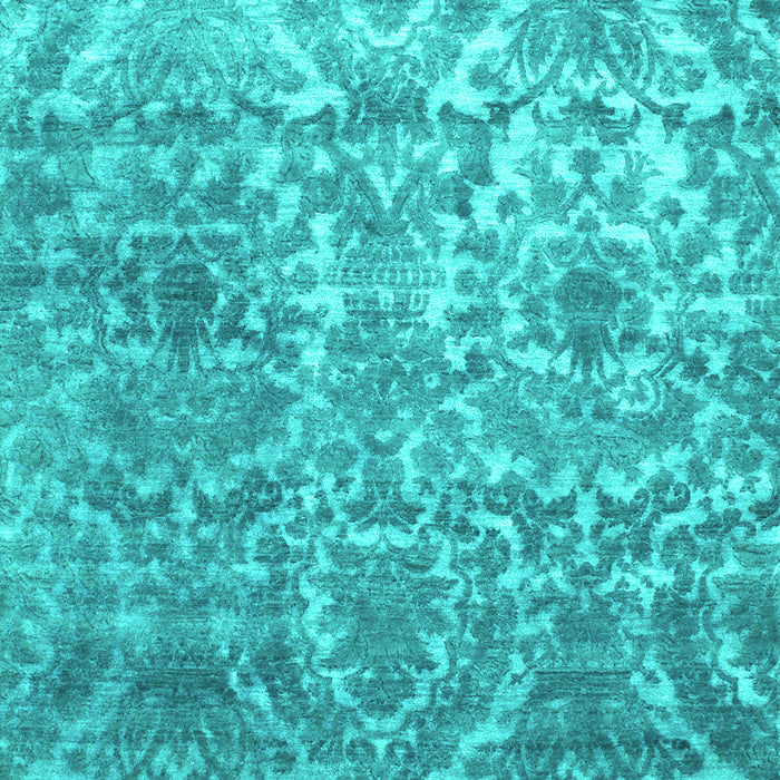 Machine Washable Abstract Turquoise Contemporary Area Rugs, wshcon1281turq