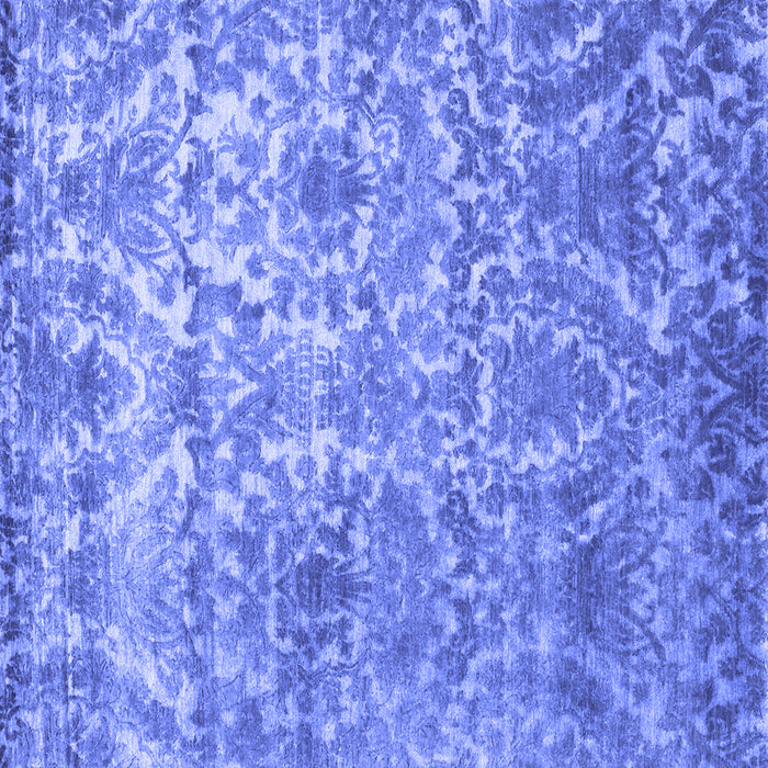 Square Abstract Blue Contemporary Rug, con1281blu