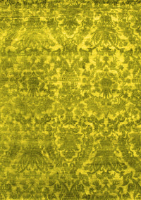 Abstract Yellow Contemporary Rug, con1281yw