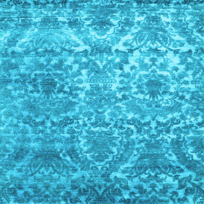 Square Abstract Light Blue Contemporary Rug, con1281lblu