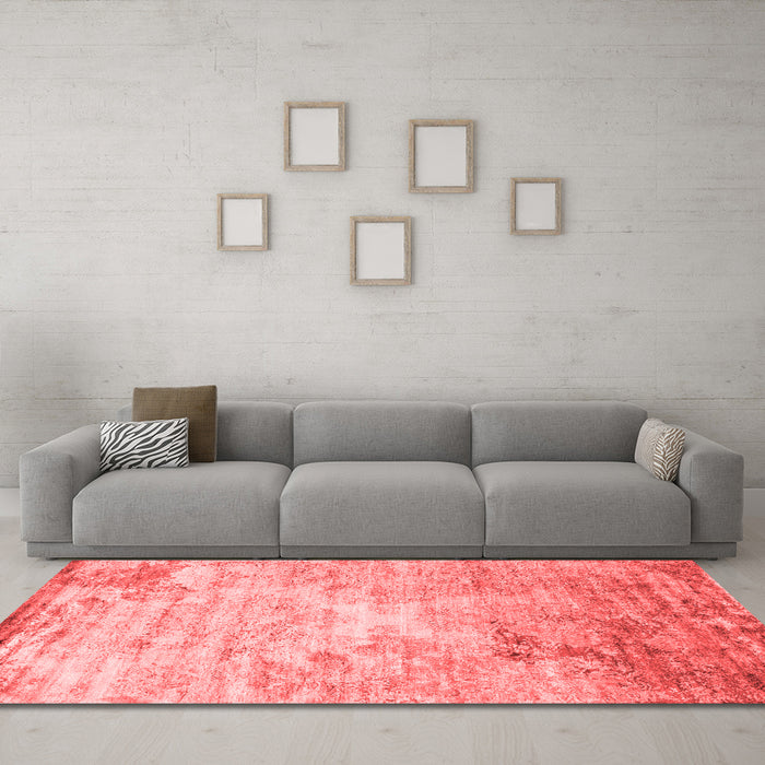 Contemporary Red Washable Rugs