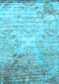 Abstract Light Blue Contemporary Rug, con1282lblu