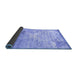 Sideview of Abstract Blue Contemporary Rug, con1282blu