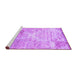 Sideview of Machine Washable Abstract Purple Contemporary Area Rugs, wshcon1282pur