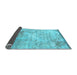 Sideview of Abstract Light Blue Contemporary Rug, con1282lblu