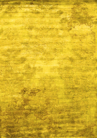 Abstract Yellow Contemporary Rug, con1282yw