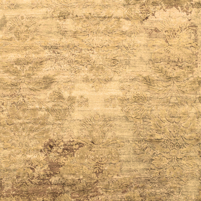 Machine Washable Abstract Brown Contemporary Rug, wshcon1282brn