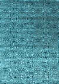 Abstract Light Blue Contemporary Rug, con1283lblu