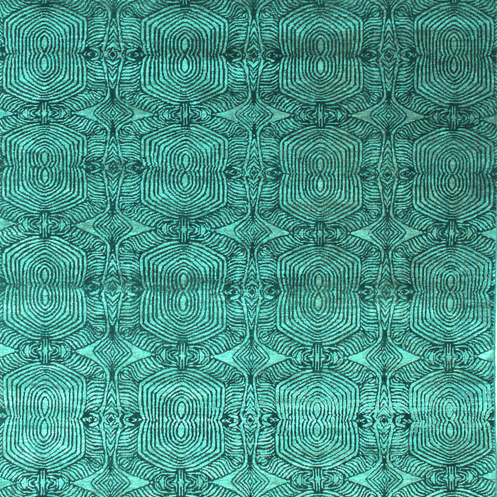 Abstract Turquoise Contemporary Rug, con1283turq