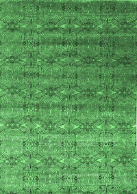 Abstract Emerald Green Contemporary Rug, con1283emgrn