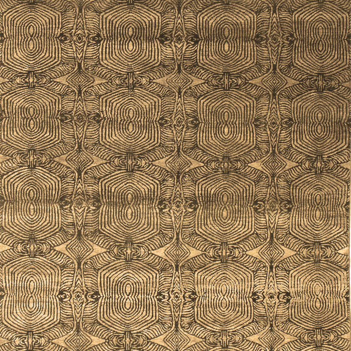 Machine Washable Abstract Brown Contemporary Rug, wshcon1283brn