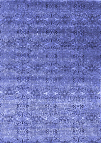 Abstract Blue Contemporary Rug, con1283blu