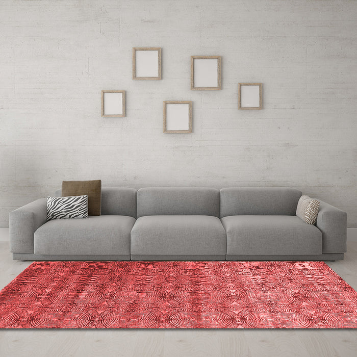 Contemporary Red Washable Rugs