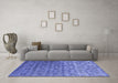 Machine Washable Abstract Blue Contemporary Rug in a Living Room, wshcon1283blu