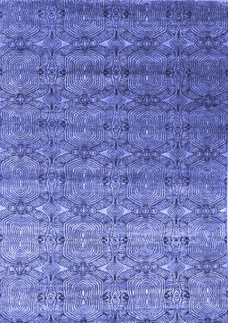 Abstract Blue Contemporary Rug, con1283blu