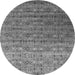 Square Abstract Gray Contemporary Rug, con1283gry